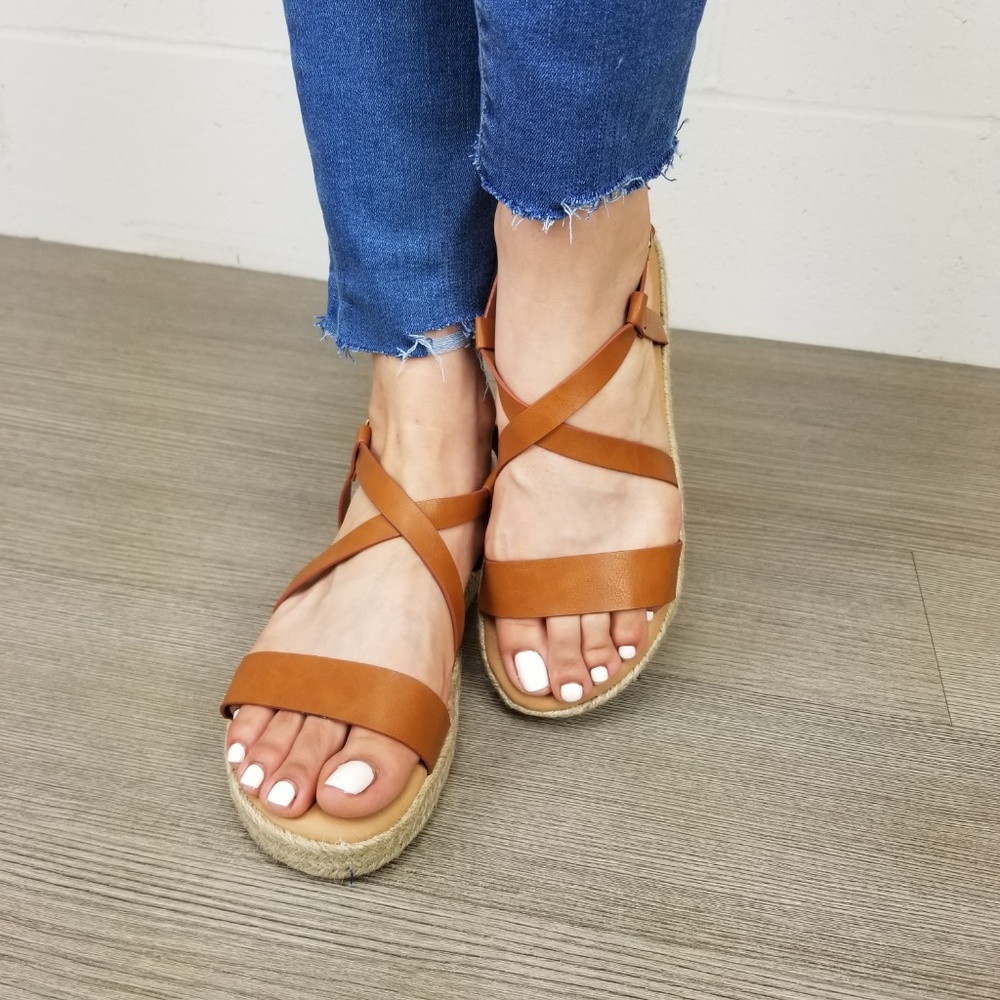 Open Toe Espadrille Comfort Platform Sandal- H - Picture 6 of 8